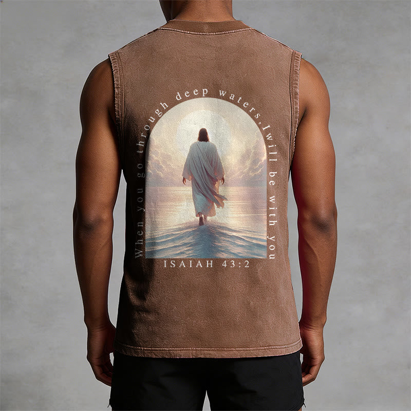 Christianartworkshop Jesaja 43,2 Ich werde mit dir sein Unisex-Tanktop (vorgewaschen) - image 7