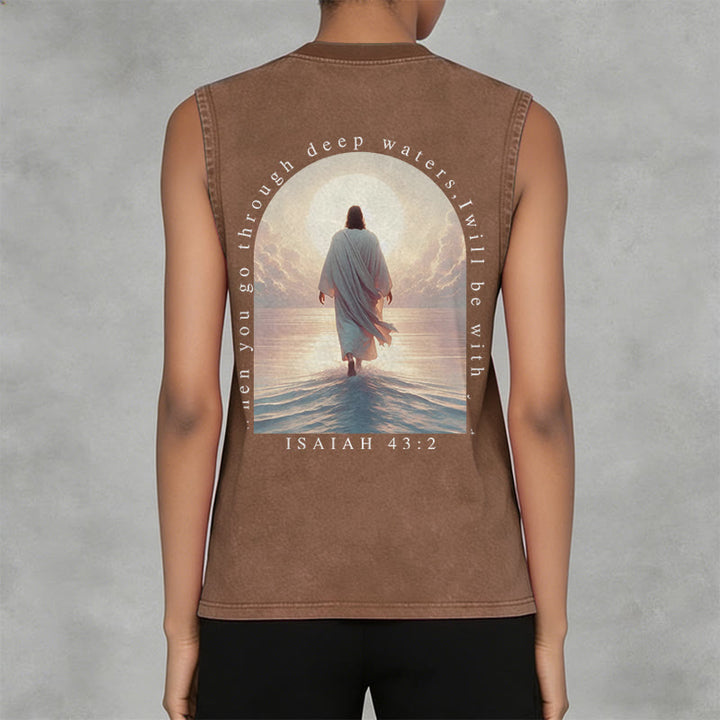 Christianartworkshop Jesaja 43,2 Ich werde mit dir sein Unisex-Tanktop (vorgewaschen) - image 8