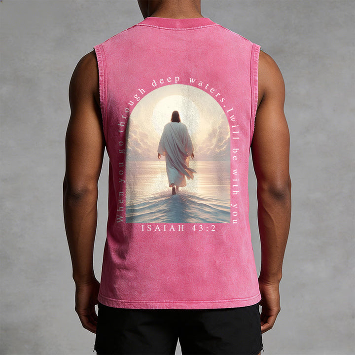 Christianartworkshop Jesaja 43,2 Ich werde mit dir sein Unisex-Tanktop (vorgewaschen) - image 13
