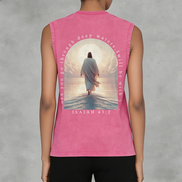 Christianartworkshop Jesaja 43,2 Ich werde mit dir sein Unisex-Tanktop (vorgewaschen) - image 14