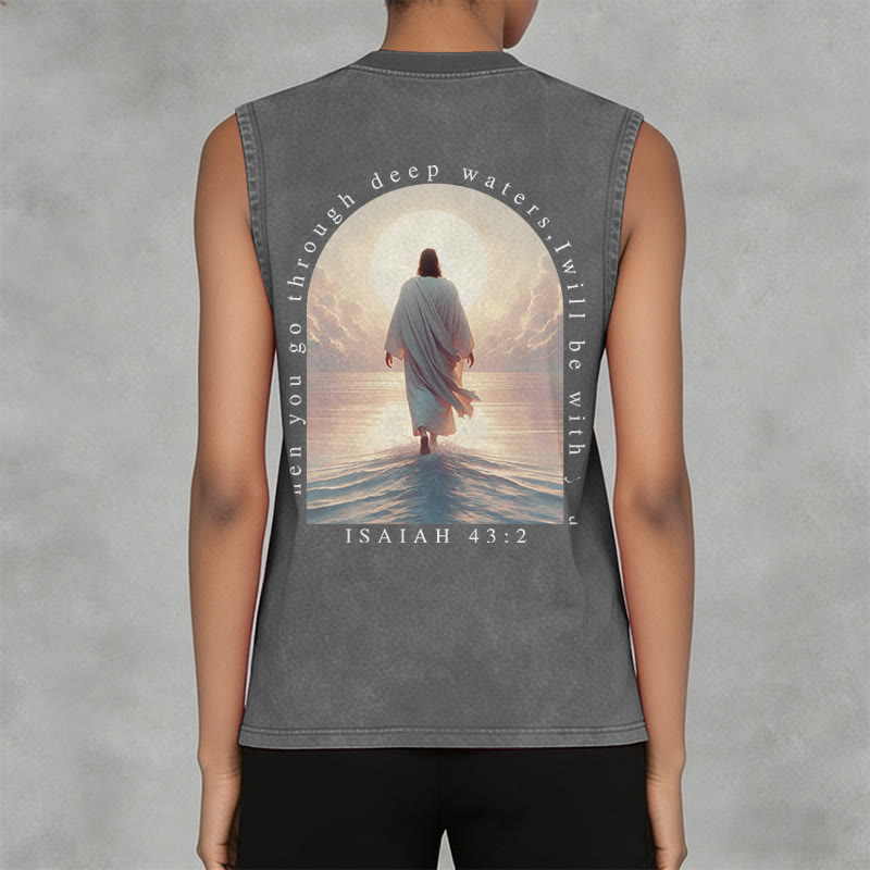 Christianartworkshop Jesaja 43,2 Ich werde mit dir sein Unisex-Tanktop (vorgewaschen) - image 11