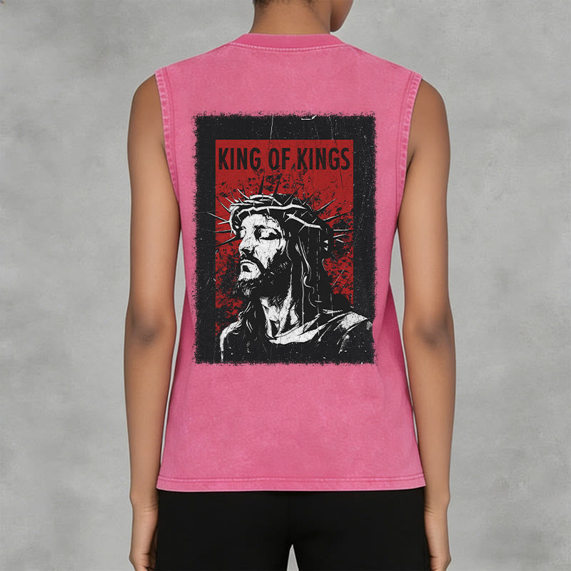 Christianartworkshop König der Könige Jesus Unisex-Tanktop (gewaschen) - image 14