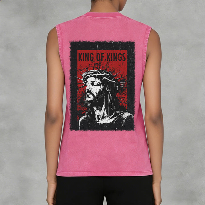 Christianartworkshop König der Könige Jesus Unisex-Tanktop (gewaschen) - image 14