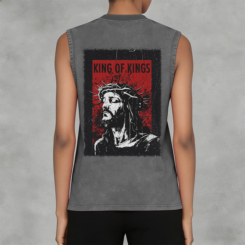 Christianartworkshop König der Könige Jesus Unisex-Tanktop (gewaschen) - image 11