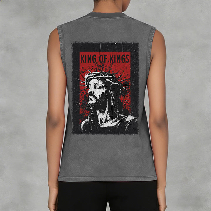 Christianartworkshop König der Könige Jesus Unisex-Tanktop (gewaschen) - image 11