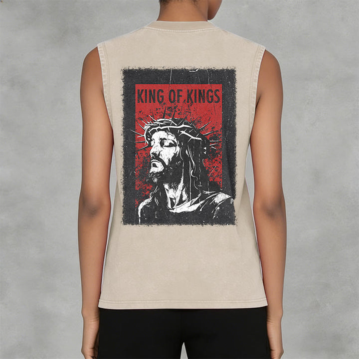 Christianartworkshop König der Könige Jesus Unisex-Tanktop (gewaschen) - image 5