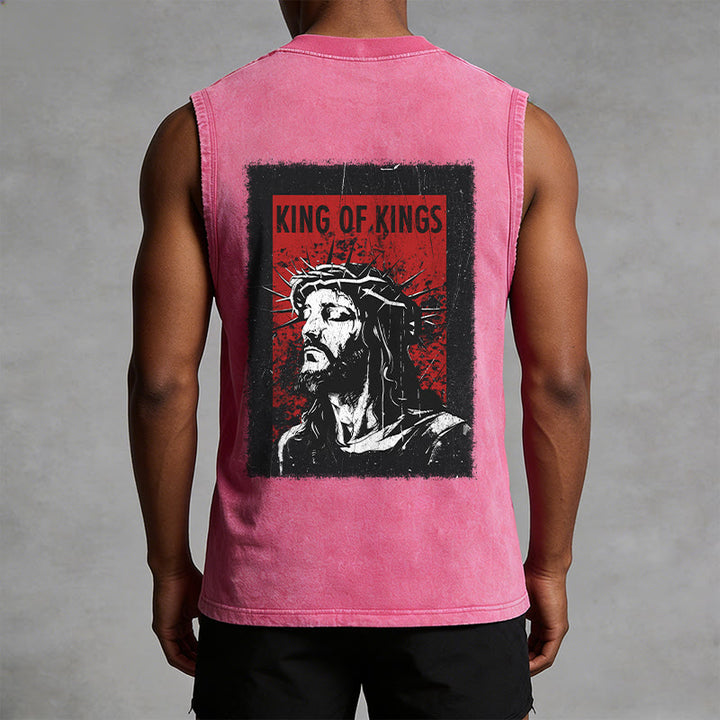 Christianartworkshop König der Könige Jesus Unisex-Tanktop (gewaschen) - image 13