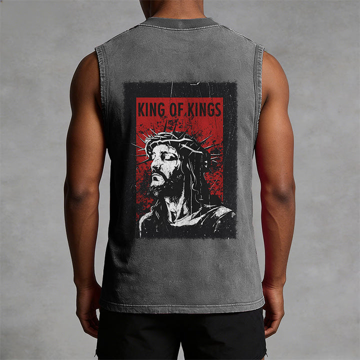 Christianartworkshop König der Könige Jesus Unisex-Tanktop (gewaschen) - image 10