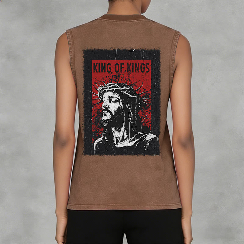 Christianartworkshop König der Könige Jesus Unisex-Tanktop (gewaschen) - image 8