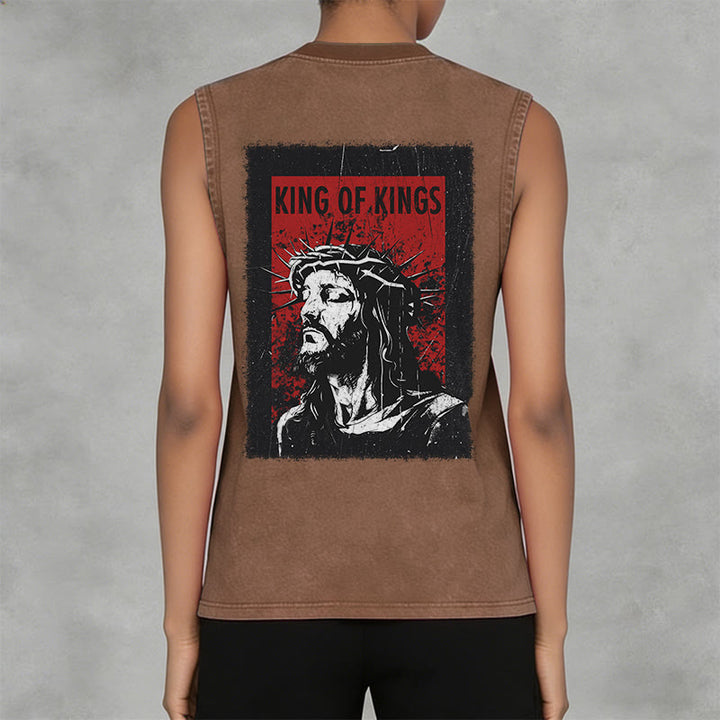 Christianartworkshop König der Könige Jesus Unisex-Tanktop (gewaschen) - image 8