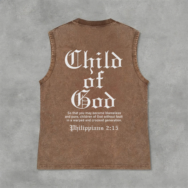 Christianartworkshop Kind Gottes Philipper 2:15 Unisex-Tanktop (gewaschen) - Braun - 2XL - image 0