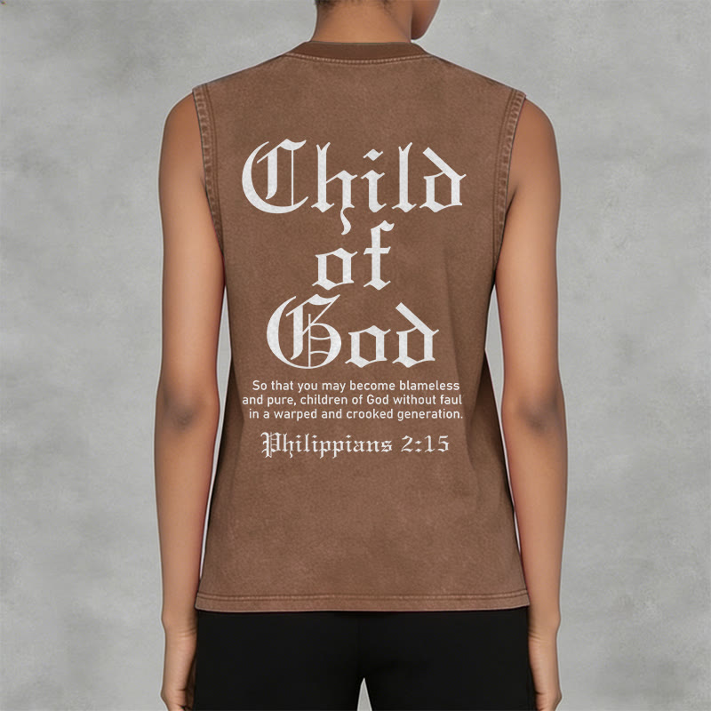 Christianartworkshop Kind Gottes Philipper 2:15 Unisex-Tanktop (gewaschen) - image 2