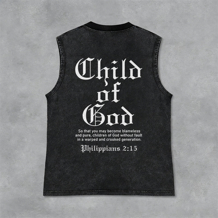 Christianartworkshop Kind Gottes Philipper 2:15 Unisex-Tanktop (gewaschen) - Schwarz - 2XL - image 9