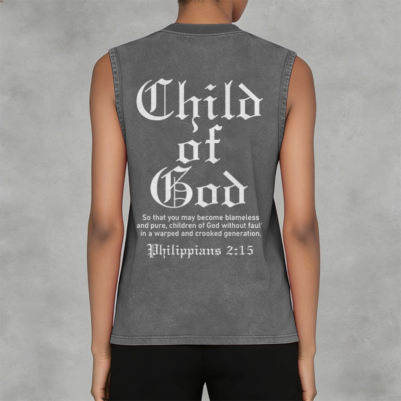 Christianartworkshop Kind Gottes Philipper 2:15 Unisex-Tanktop (gewaschen) - image 5