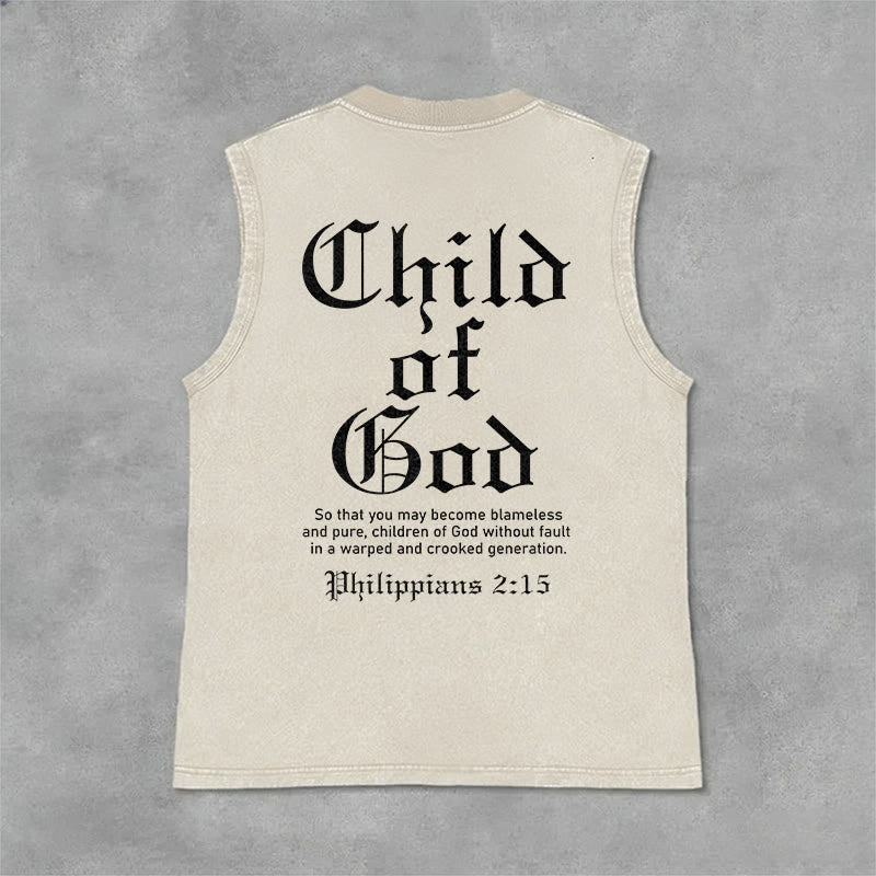 Christianartworkshop Kind Gottes Philipper 2:15 Unisex-Tanktop (gewaschen) - Beige - 2XL - image 6