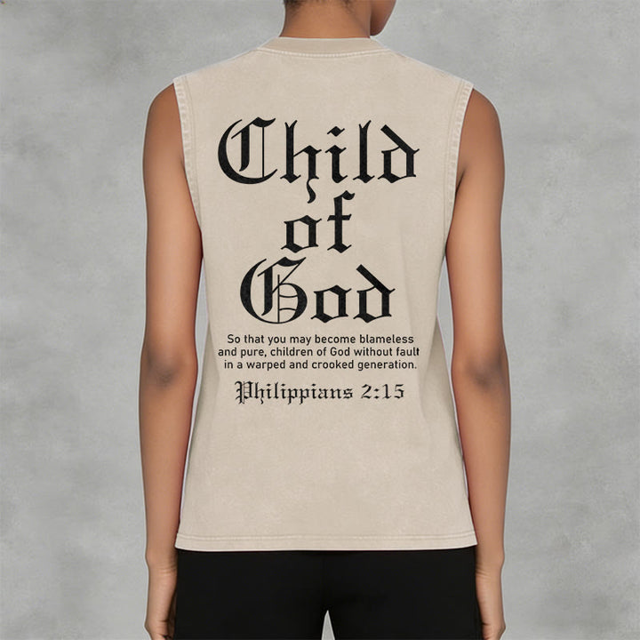 Christianartworkshop Kind Gottes Philipper 2:15 Unisex-Tanktop (gewaschen) - image 8