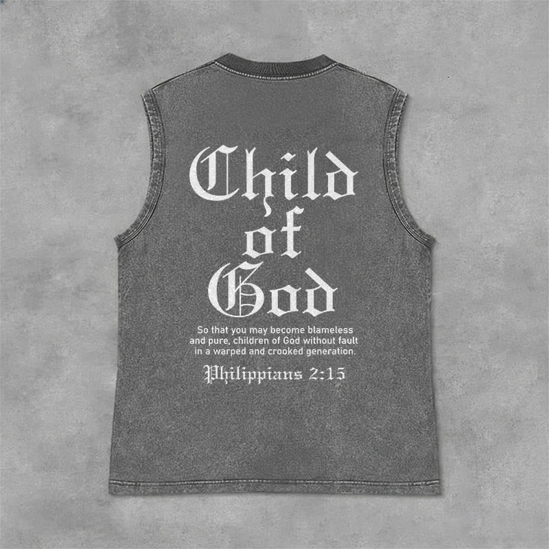 Christianartworkshop Kind Gottes Philipper 2:15 Unisex-Tanktop (gewaschen) - Grau - 2XL - image 3