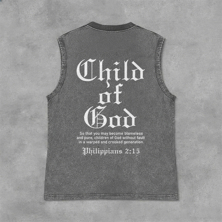Christianartworkshop Kind Gottes Philipper 2:15 Unisex-Tanktop (gewaschen) - Grau - 2XL - image 3
