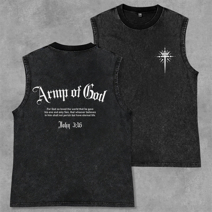 Christianartworkshop Mann Gottes Johannes 3:16 Unisex-Tanktop (gewaschen) - Schwarz - 2XL - image 7