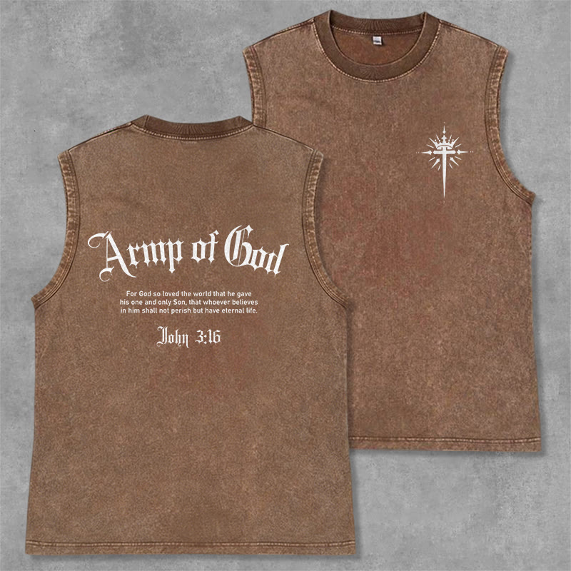 Christianartworkshop Mann Gottes Johannes 3:16 Unisex-Tanktop (gewaschen) - Braun - 2XL - image 14