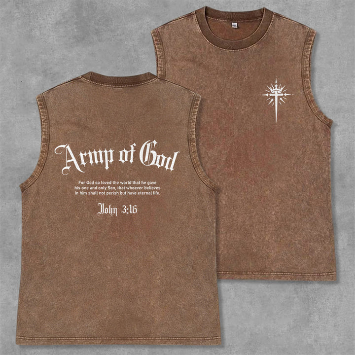 Christianartworkshop Mann Gottes Johannes 3:16 Unisex-Tanktop (gewaschen) - Braun - 2XL - image 14
