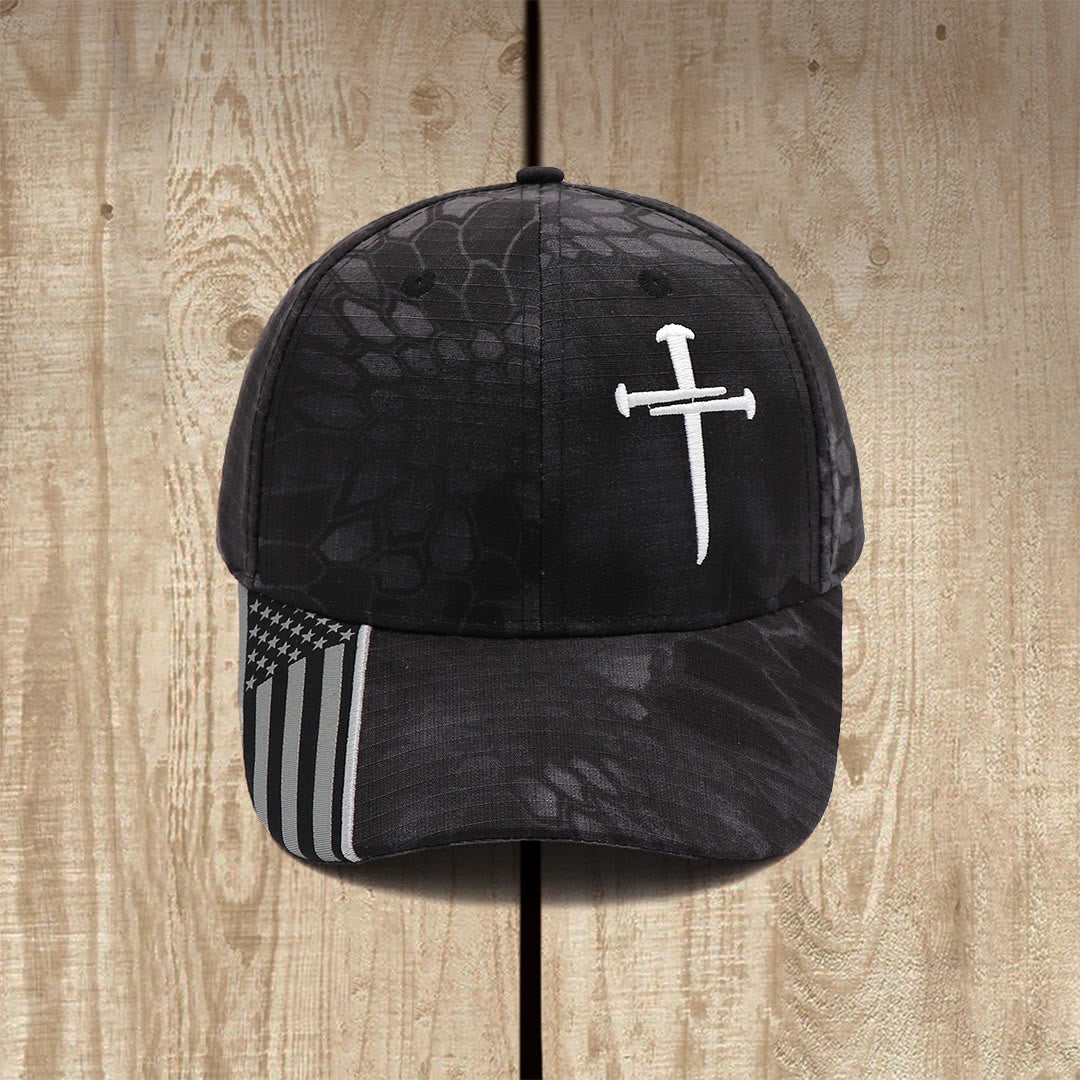Christianartworkshop Trucker-Mütze mit Nagelkreuz und Dornenkrone - Schwarz - image 9