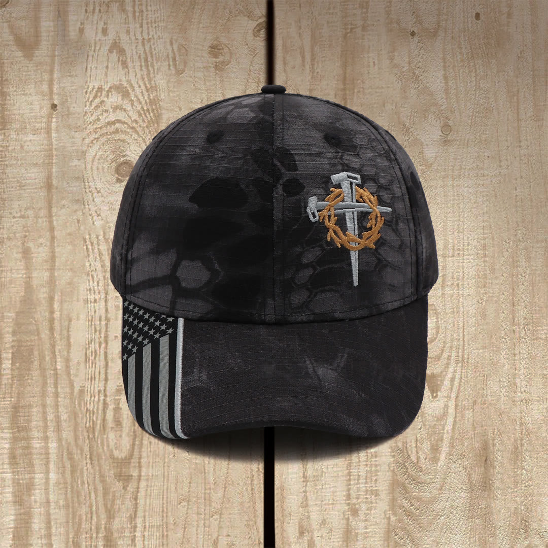 Christianartworkshop Trucker-Mütze mit Nagelkreuz und Dornenkrone - Schwarze Python - image 0