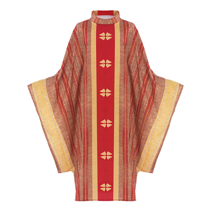 Christianartworkshop Liturgische Kasel für sakrale Zeremonien - Rot - Einheitsgröße passt den meisten - image 1
