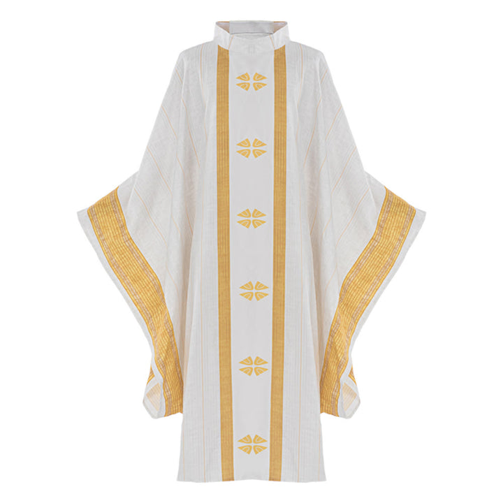 Christianartworkshop Liturgische Kasel für sakrale Zeremonien - Weiß - Einheitsgröße passt den meisten - image 2