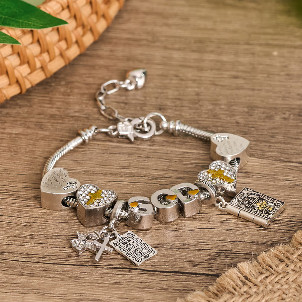 Christianartworkshop Armband mit Kreuz und Bibelversen: Ein Symbol unerschütterlichen Glaubens und göttlicher Liebe - image 3