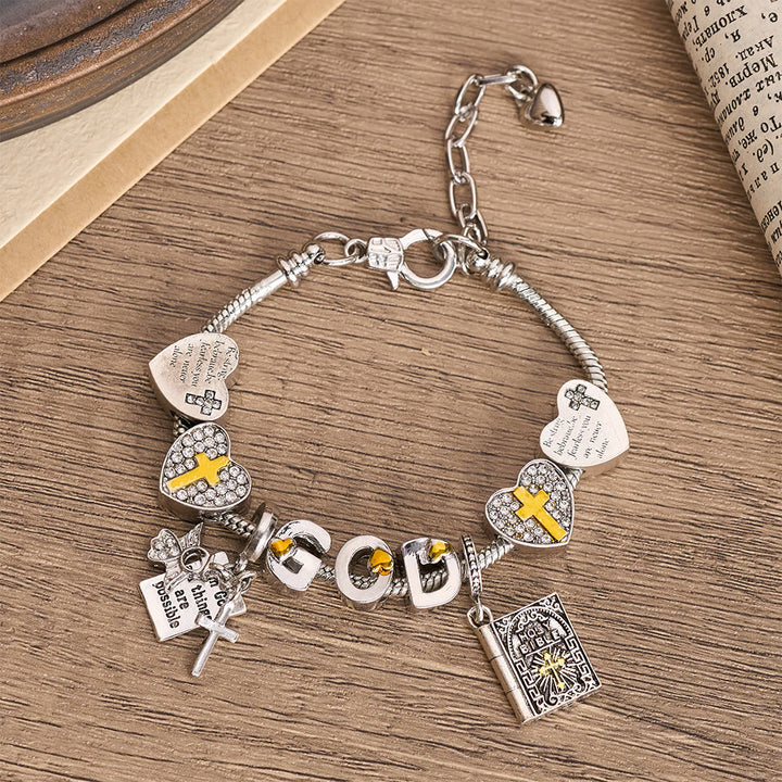 Christianartworkshop Armband mit Kreuz und Bibelversen: Ein Symbol unerschütterlichen Glaubens und göttlicher Liebe - Gott und die Bibel - image 0