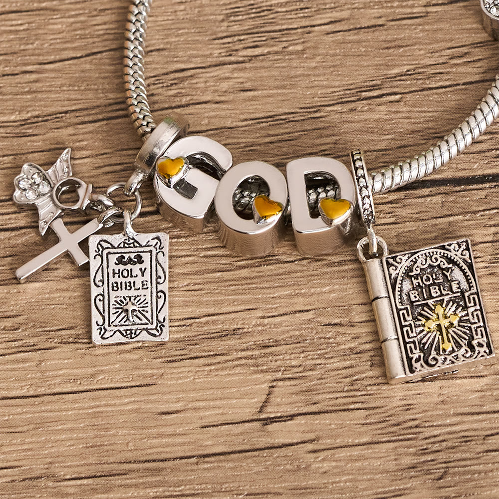 Christianartworkshop Armband mit Kreuz und Bibelversen: Ein Symbol unerschütterlichen Glaubens und göttlicher Liebe - image 4