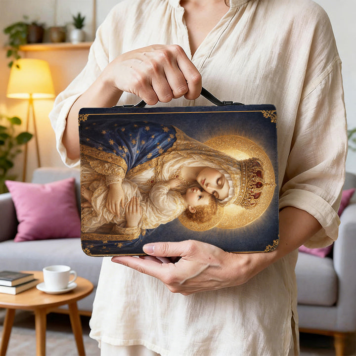 Christianartworkshop Bibelhülle mit Reißverschluss und heiligem Porträt der Muttergottes mit Kind - image 5