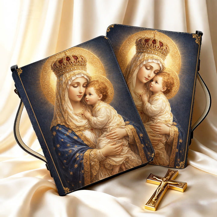 Christianartworkshop Bibelhülle mit Reißverschluss und heiligem Porträt der Muttergottes mit Kind - image 12