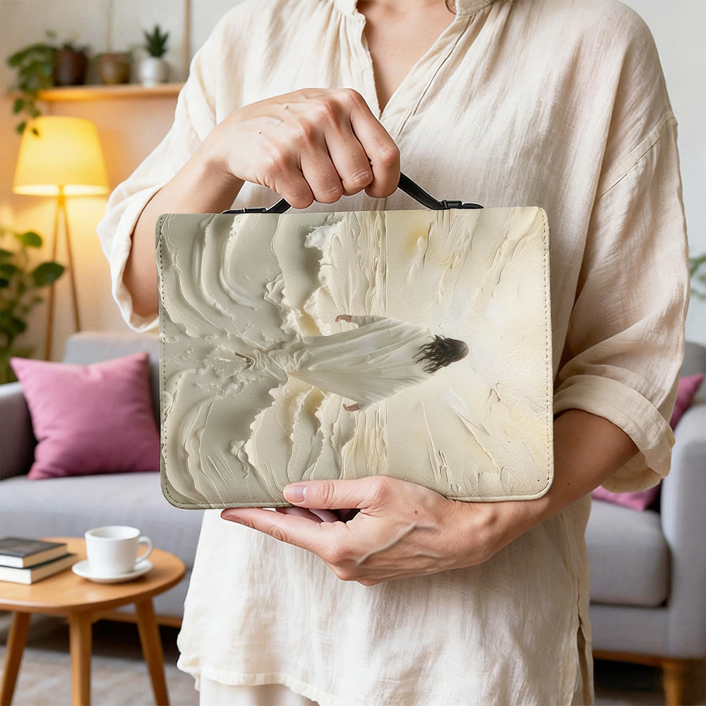 Christianartworkshop Bibelcover mit neutralem Motiv: Jesus wandelt auf dem Wasser - image 9