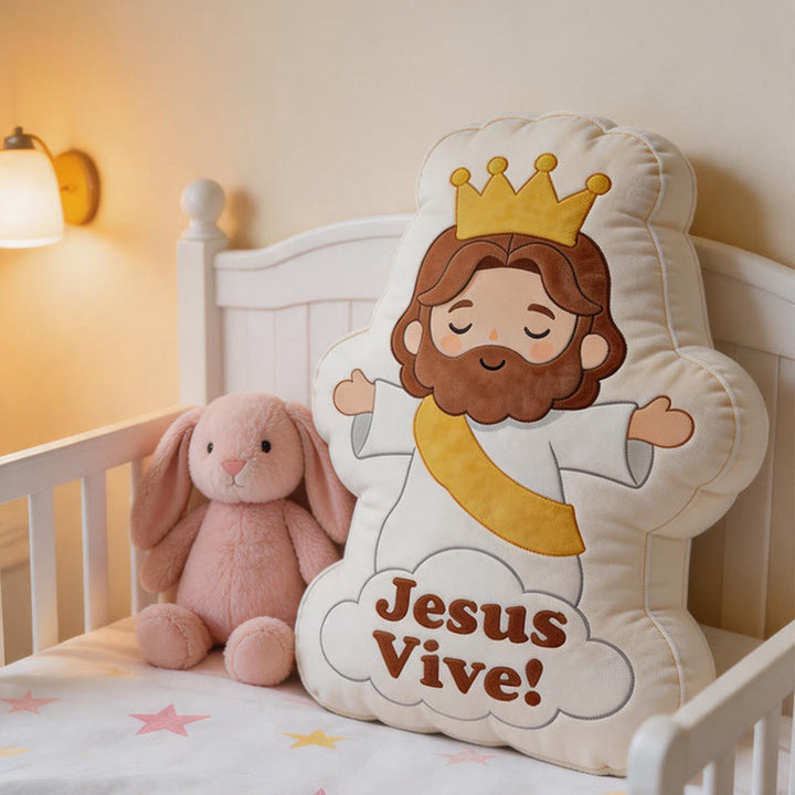 Christianartworkshop Weiches Jesus-Vive-Plüschkissen: Warmes, glaubensinspiriertes Wohnaccessoire - 24 Zoll (60 cm) - image 0