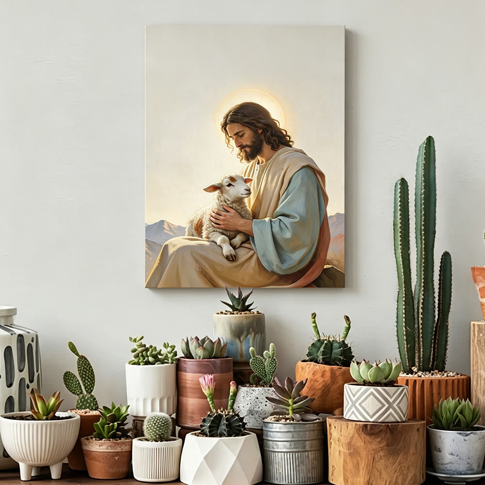 Christianartworkshop Jesus, der gute Hirte – Wandbild: Ein Symbol göttlichen Mitgefühls und sanfter Liebe - image 3