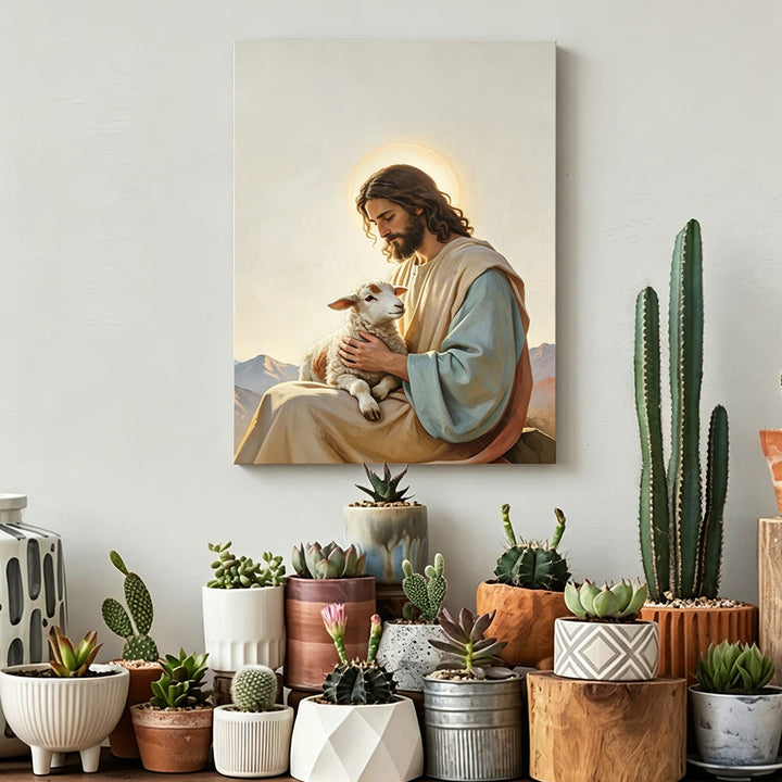 Christianartworkshop Jesus, der gute Hirte – Wandbild: Ein Symbol göttlichen Mitgefühls und sanfter Liebe - image 3