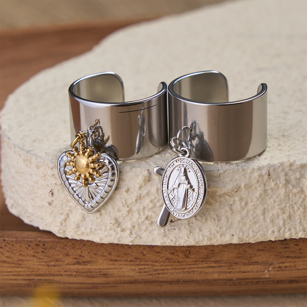 Christianartworkshop Premium-Glaubensanhänger, offener Ring mit mehreren Symbolen: Ein heiliges Symbol unerschütterlichen Glaubens - image 2