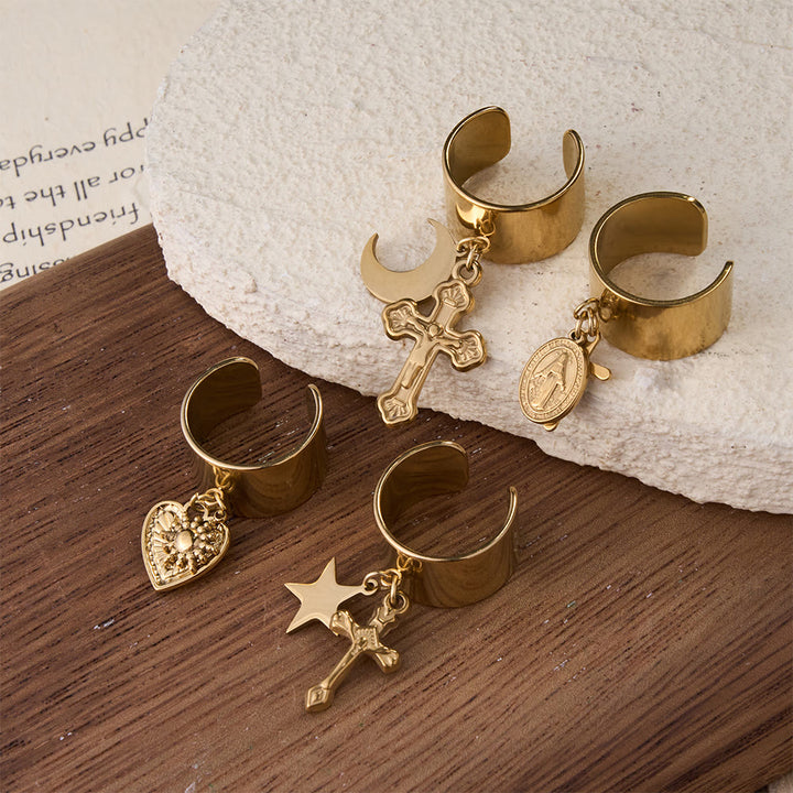Christianartworkshop Premium-Glaubensanhänger, offener Ring mit mehreren Symbolen: Ein heiliges Symbol unerschütterlichen Glaubens - image 1