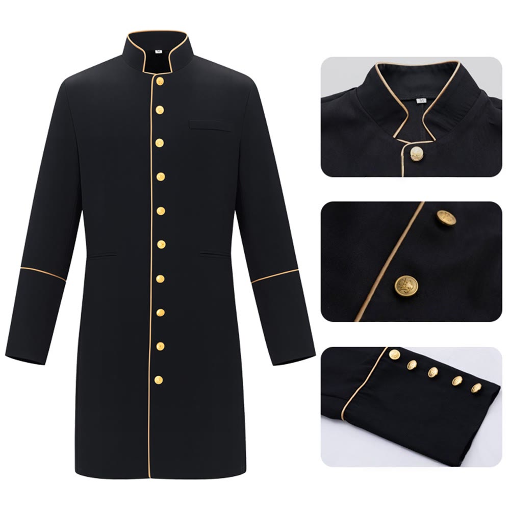 Traditionelle Priesterrobe mit Stehkragen von Christianartworkshop , mit goldenen Knöpfen und in verschiedenen Farben erhältlich - image 7