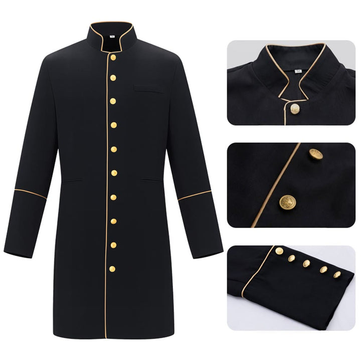Traditionelle Priesterrobe mit Stehkragen von Christianartworkshop , mit goldenen Knöpfen und in verschiedenen Farben erhältlich - image 7