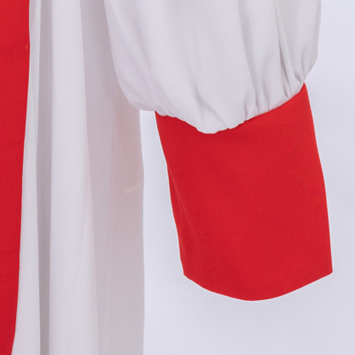 Christianartworkshop: Charakteristische weiße Priesterrobe mit rotem Kragen und Kreuzemblem - image 9