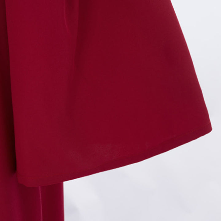 Traditionelle burgunderrote Priesterrobe von Christianartworkshop mit goldenem Kreuz und V-Ausschnitt - image 10