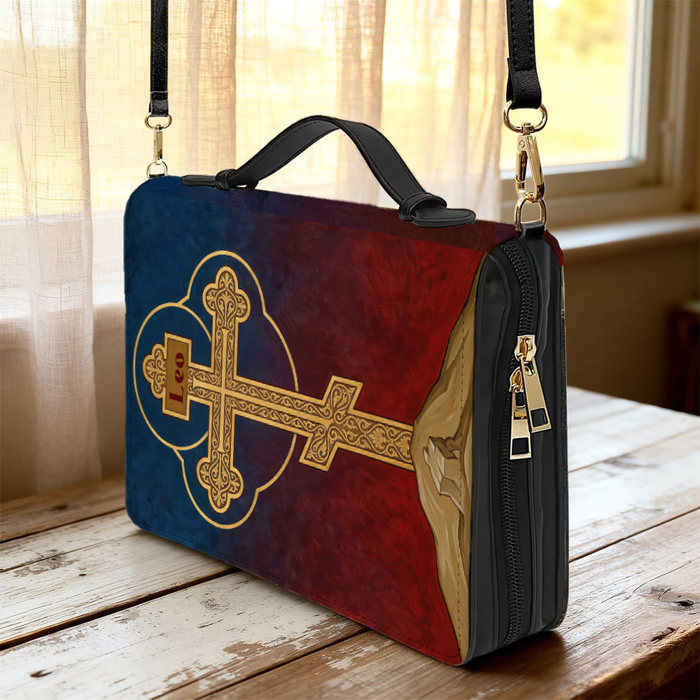 Christianartworkshop Andachtsbibel-Einband mit Jesus-Christus-Ikone und verziertem Kreuz - image 4