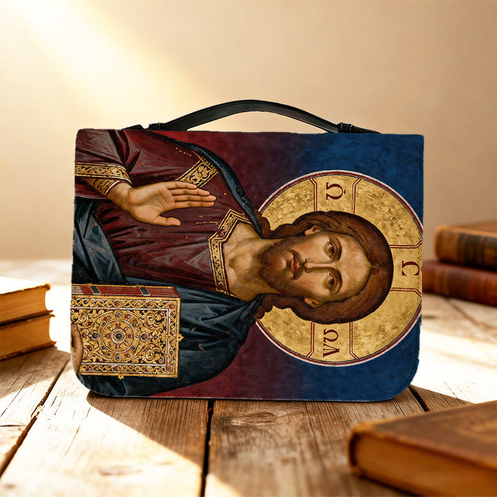 Christianartworkshop Andachtsbibel-Einband mit Jesus-Christus-Ikone und verziertem Kreuz - image 6