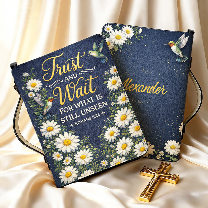 Christianartworkshop Vertrauen und Geduld (Römer 8,24) – Bibelcover mit Gänseblümchen und Kolibri - image 10