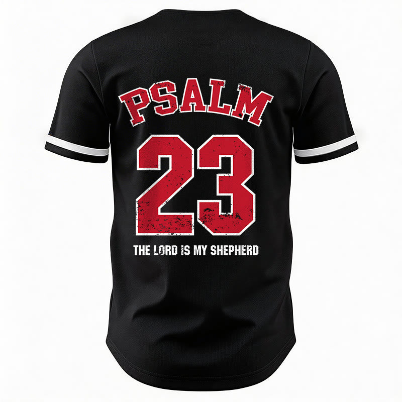 Christianartworkshop Psalm 23 Glaubens-Baseballtrikot: Der Herr ist mein Hirte Andachts-Sportshirt - image 6