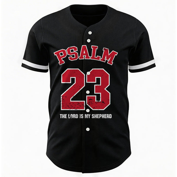 Christianartworkshop Psalm 23 Glaubens-Baseballtrikot: Der Herr ist mein Hirte Andachts-Sportshirt - image 5