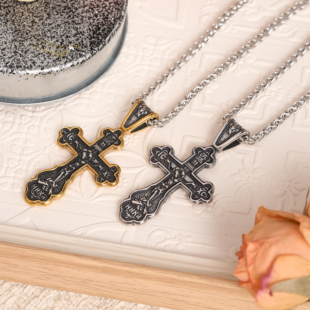 Christianartworkshop Vintage-Kruzifix-Anhänger mit zweifarbiger Oberfläche: Ein Symbol zeitlosen Glaubens - image 1